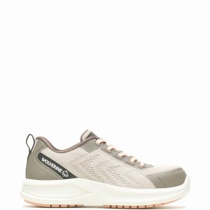 Wolverine Bolt DuraShocks® Knit CarbonMax® Arbejdssko Dame Beige | EHP4835RD