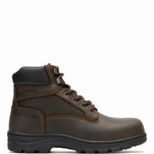 Wolverine Carlsbad Waterproof 6" Steel-Toe Arbejdsstøvler Herre Mørkebrune | LEG319OU