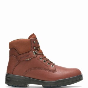 Wolverine DuraShocks® SR Steel-Toe Direct-Attach 6" Arbejdsstøvler Herre Rød Brune | GXU2370ZK