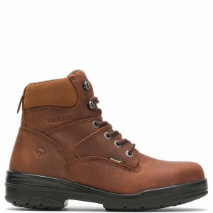 Wolverine DuraShocks® Slip Resistant Steel-Toe 6" Arbejdsstøvler Herre Mørkebrune | GGV9618FJ