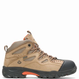 Wolverine Durant Waterproof Steel-Toe Arbejdsstøvler Herre Lysebrune Orange | VXV8639CQ