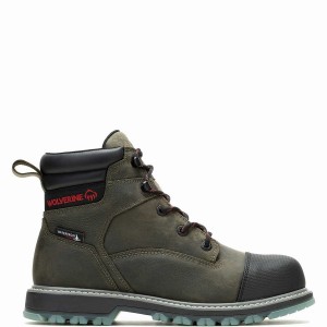 Wolverine Floorhand LX Cap-Toe Steel-Toe 6" Arbejdsstøvler Herre Grøn | SQD8282XB