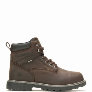 Wolverine Floorhand Met-Guard 6" Steel-Toe Arbejdsstøvler Herre Mørkebrune | YOB9362XW