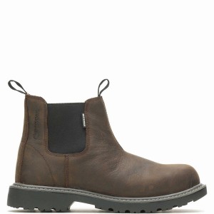 Wolverine Floorhand Steel-Toe Romeo Arbejdsstøvler Herre Mørkebrune | ZKT4646UX