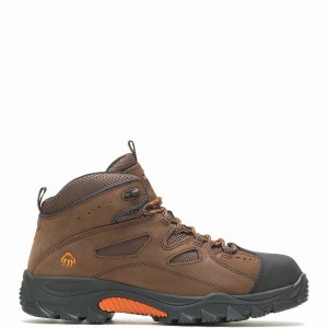 Wolverine Hudson Steel-Toe Arbejdsstøvler Herre Mørkebrune Sort | GKZ474ZG