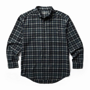 Wolverine Rivet Flannel Skjorte Herre Mørkeblå | HOQ638RG