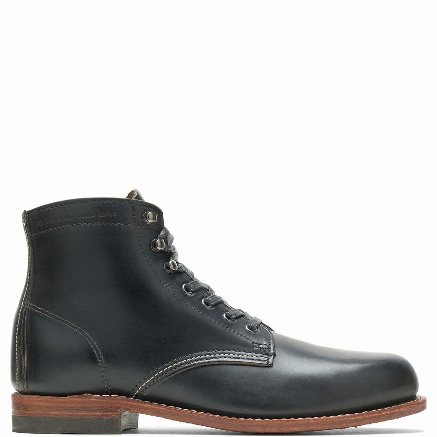 Wolverine 1000 Mile Plain-Toe Original Arbejdsstøvler Herre Sort | XQJ8129FL