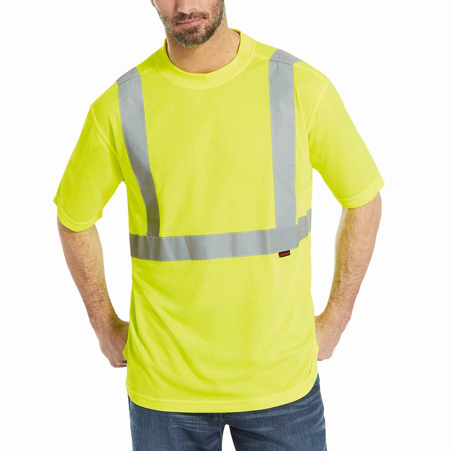 Wolverine Caution Short Sleeve Tee - Packaged T Shirts Herre Grøn | QHY6865BJ