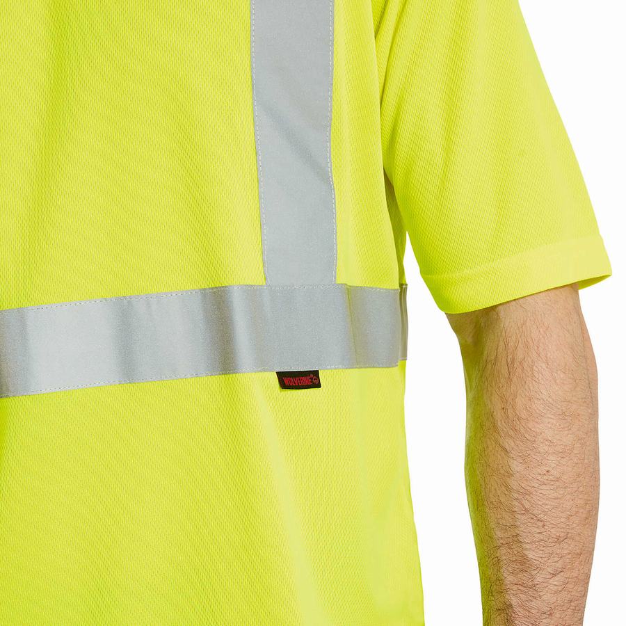 Wolverine Caution Short Sleeve Tee - Packaged T Shirts Herre Grøn | QHY6865BJ