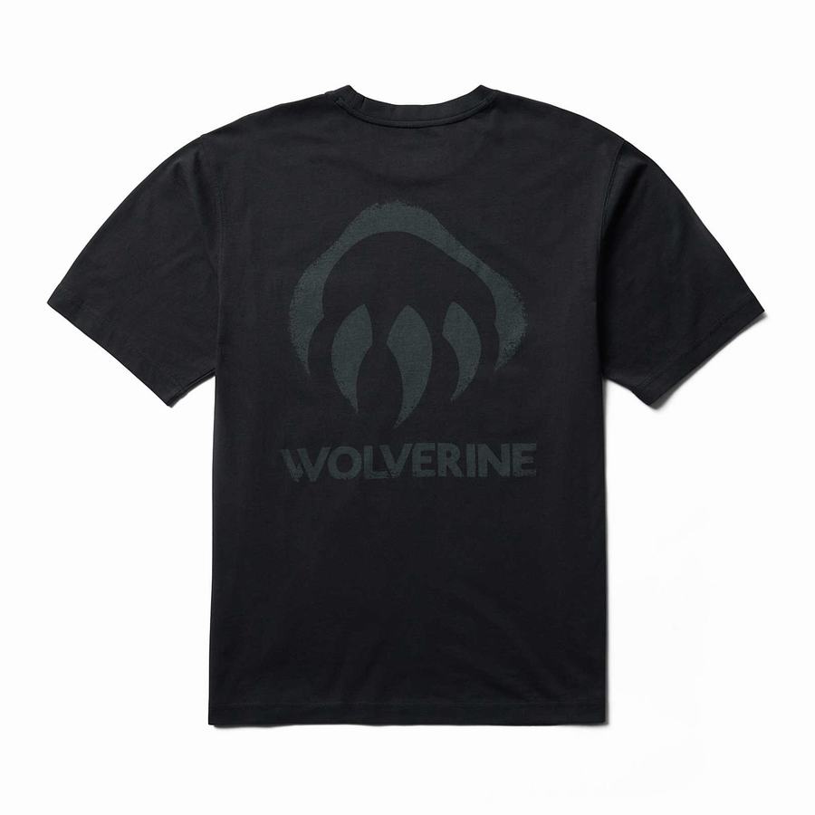 Wolverine Classic Short Sleeve Graphic Pocket Tee T Shirts Herre Sort | ERN7585VP