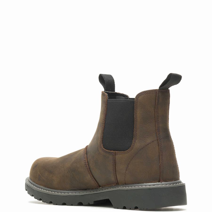 Wolverine Floorhand Steel-Toe Romeo Arbejdsstøvler Herre Mørkebrune | ZKT4646UX