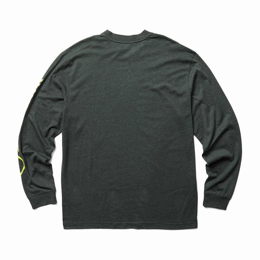 Wolverine Graphic Long Sleeve - Sleeve Logo T Shirts Herre Mørkegrå | BUX9394SX