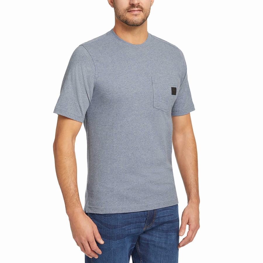 Wolverine Guardian Cotton™ Pocket Tee T Shirts Herre Blå | RTE259VP