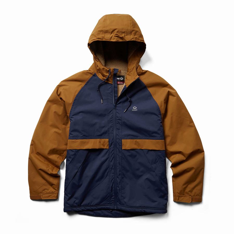 Wolverine I-90 Sherpa Lined Rain Jakker Herre Mørkeblå | WDK3286MR