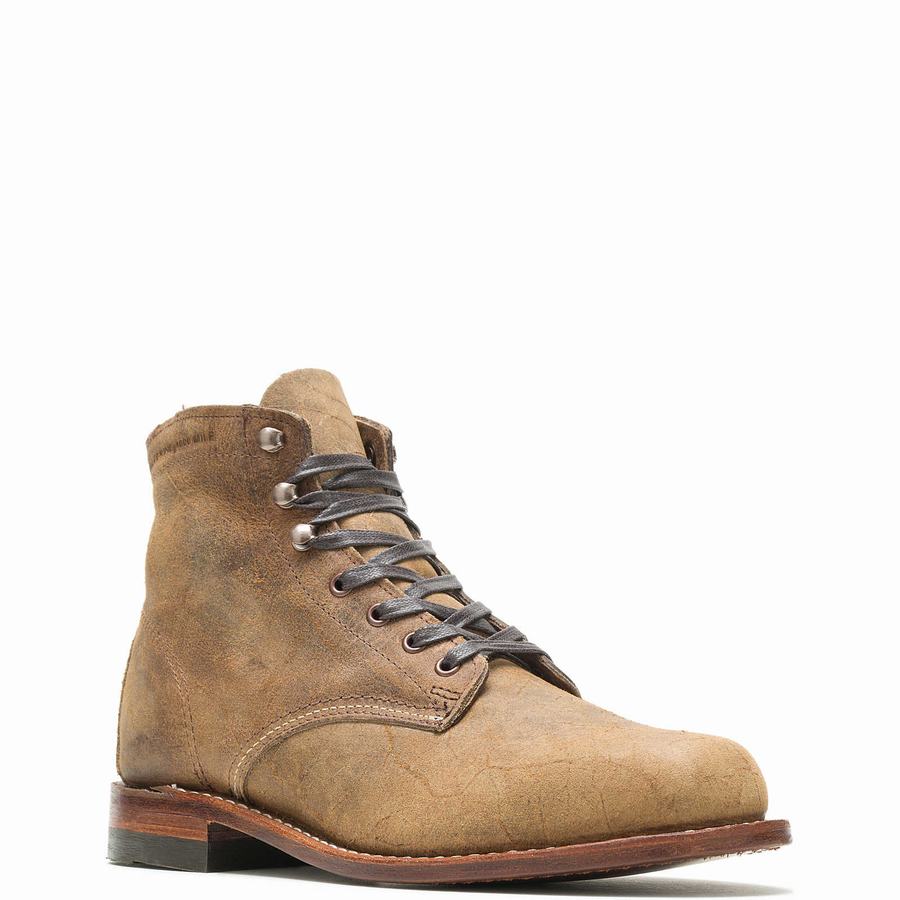 Wolverine Rough Out - 1000 Mile Plain-Toe Original Arbejdsstøvler Herre Brune | RDN8838JU