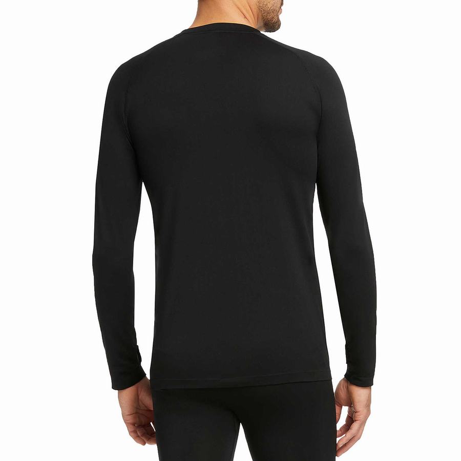 Wolverine Seamless Baselayer Long Sleeve Top T Shirts Herre Sort | TYQ6178KJ