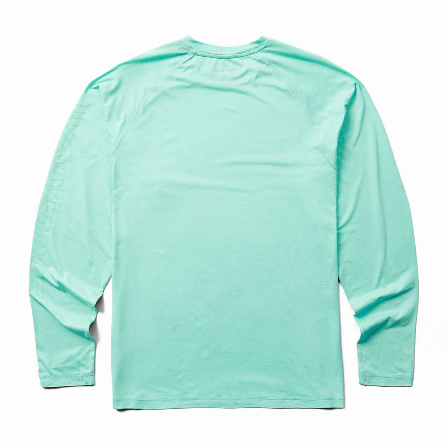 Wolverine Sun-Stop Long Sleeve Crew T Shirts Herre Grøn | MNY3062AJ