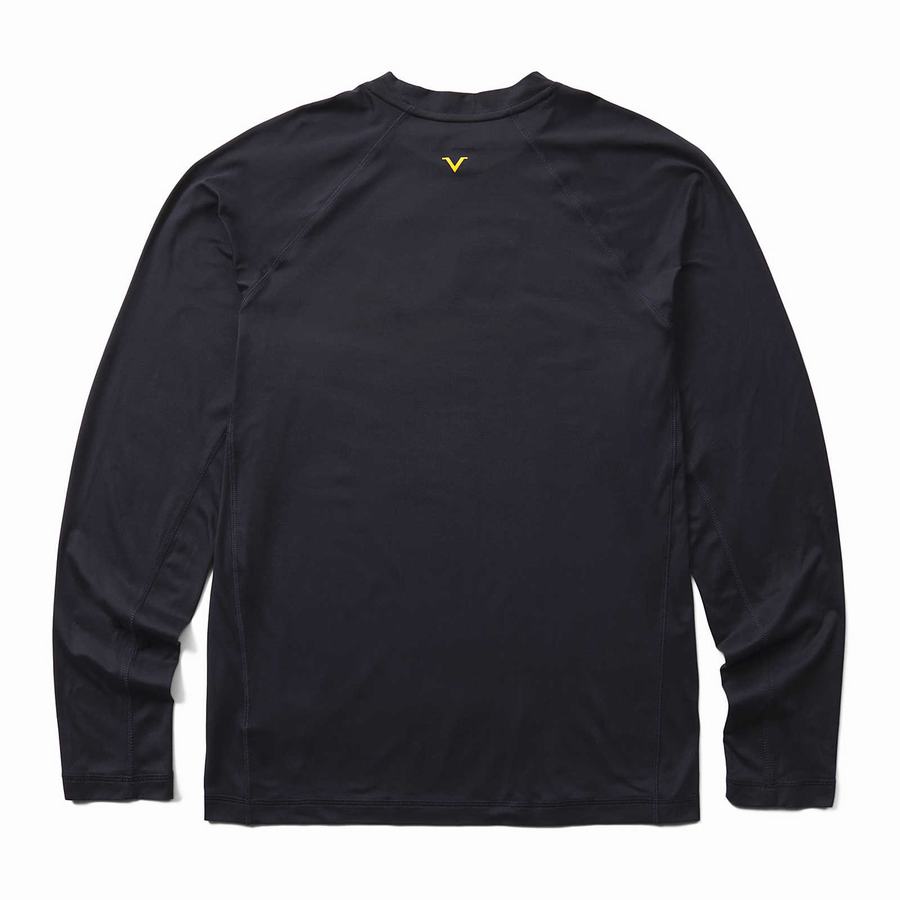 Wolverine x Valiant University of Michigan Sun-Stop Eco Long Sleeve Tee T Shirts Herre Mørkeblå | HGN3313FW