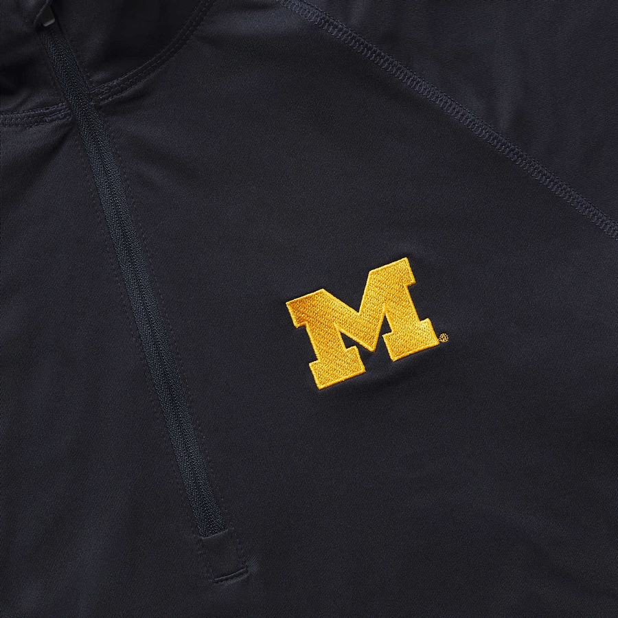 Wolverine x Valiant University of Michigan Sun-Stop Eco Half Zip T Shirts Herre Mørkeblå | QQR6139ZB